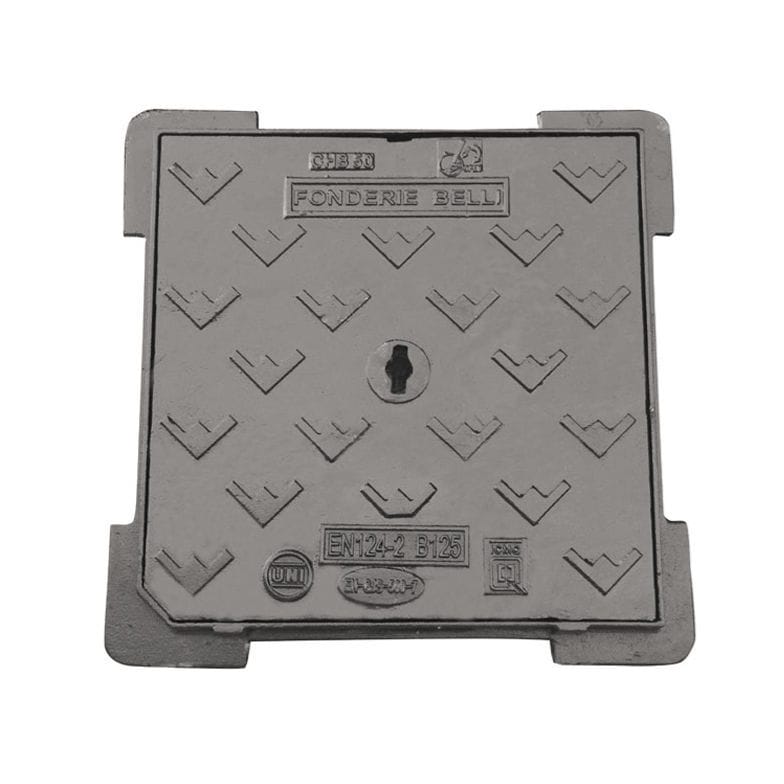 Cast Iron Manhole Cover Chb Series Fonderie Belli Srl Square