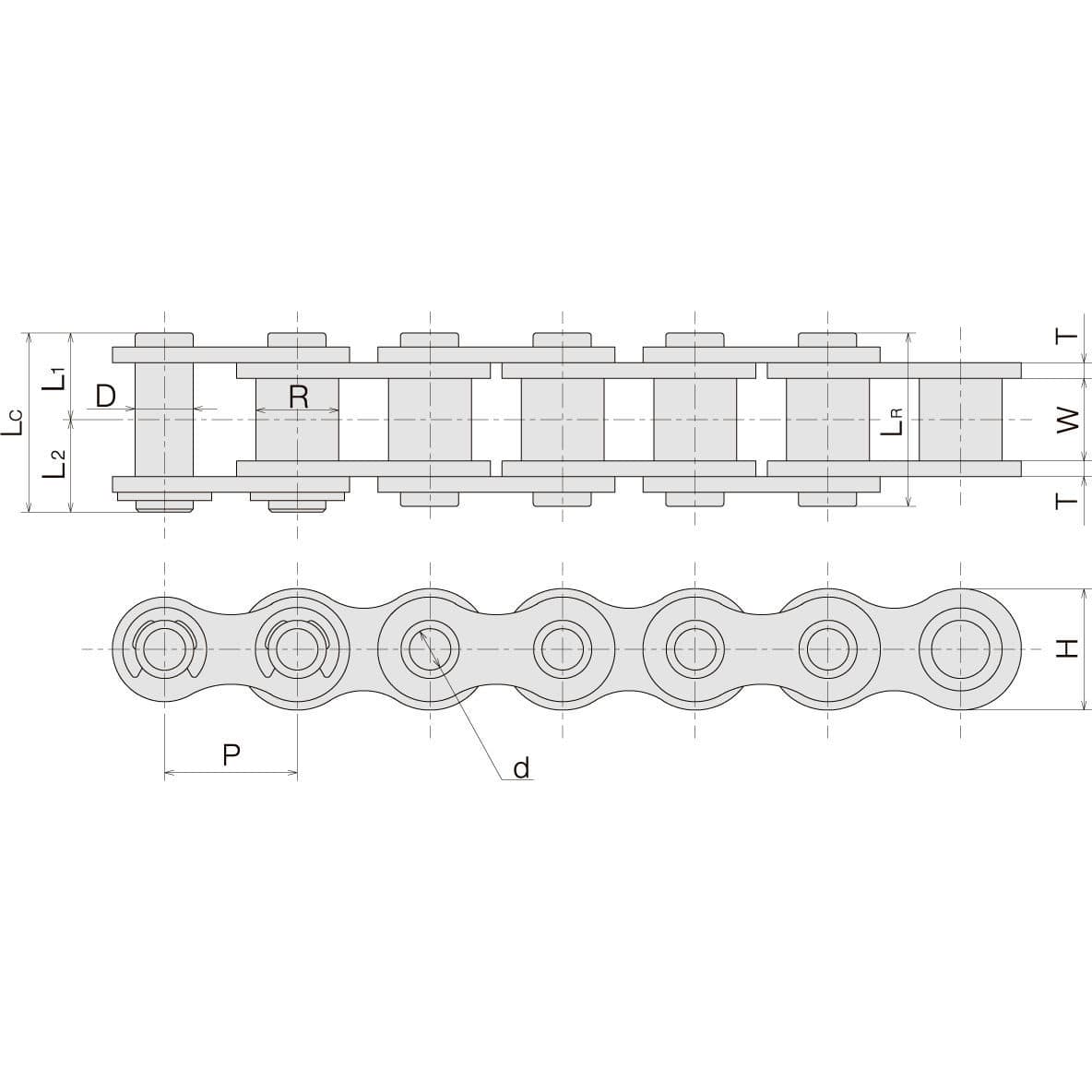 Hollow Pin Chain Hp Sugiyama Chain Co Ltd Transmission Steel