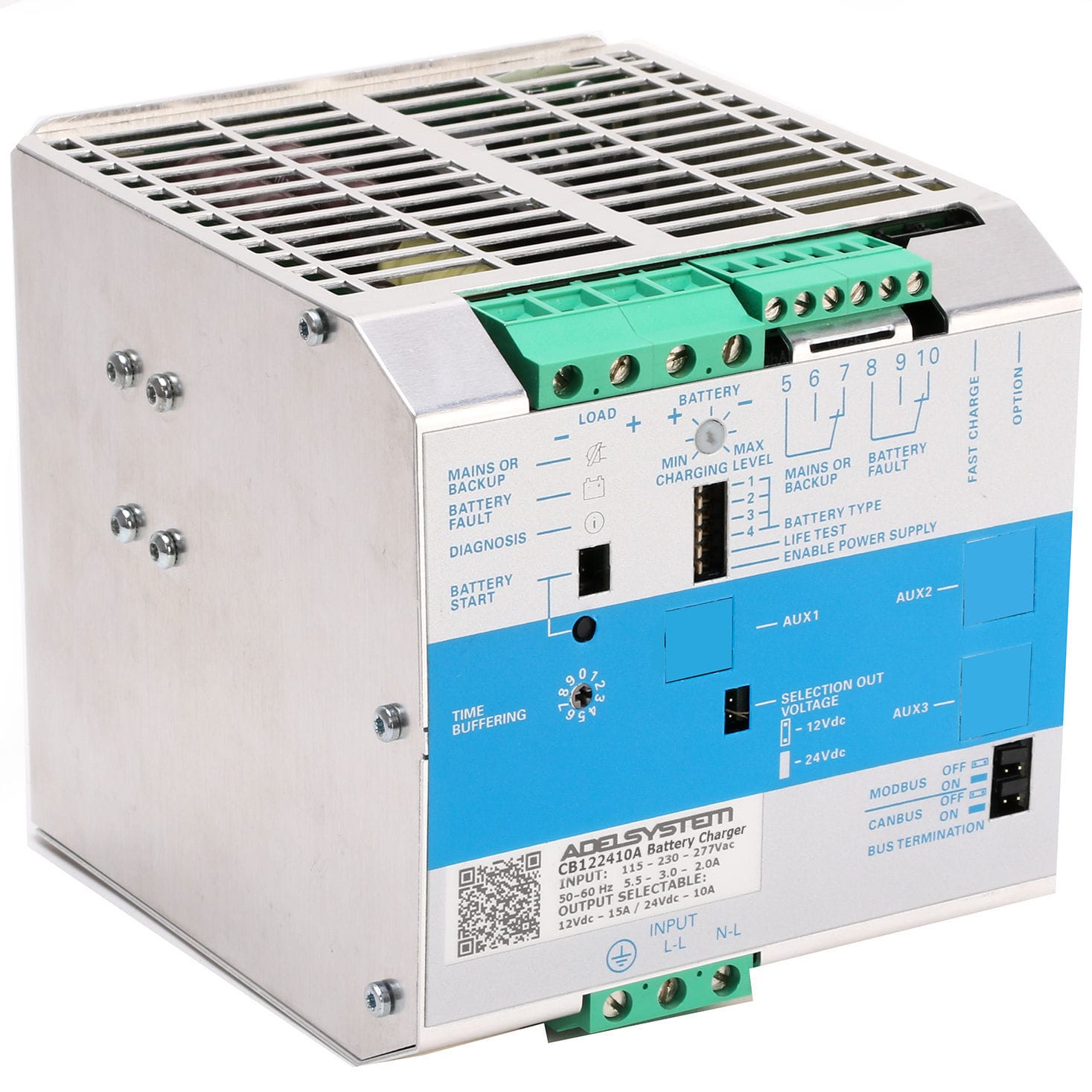 Automatic Battery Charger CB122410A ADELSYSTEM DIN Rail Mounted