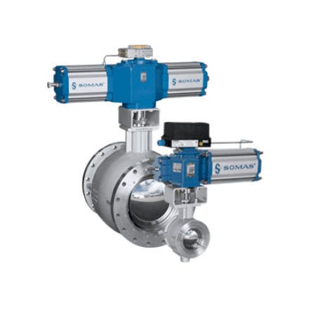 Ball Valve Somas Pneumatically Operated For Control For Chemicals