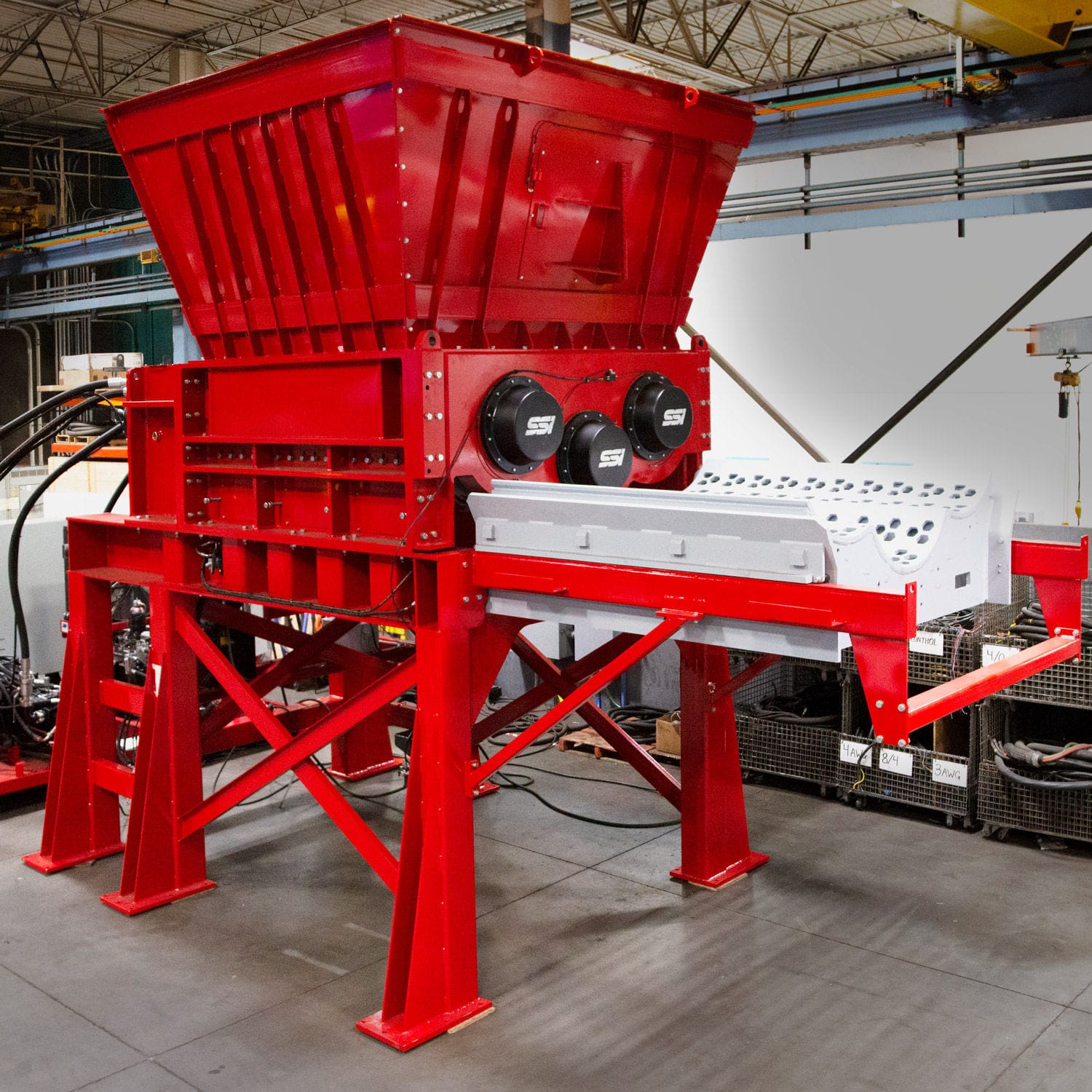 Three Shaft Shredder Tri Shear T Series Ssi Shredding Systems