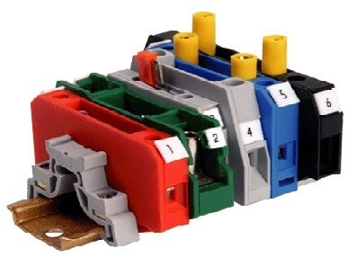 DIN Rail Mounted Terminal Block Elmex Controls Pvt Ltd Panel