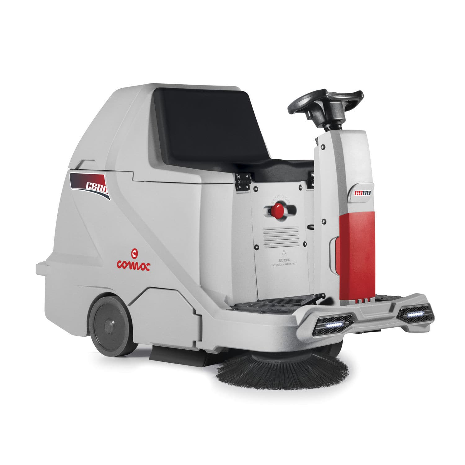 Ride On Sweeper Cs Comac Spa Battery Powered Gasoline Hybrid