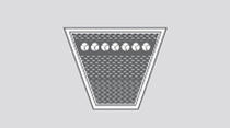 Trapezoidal transmission belt / rubber /...