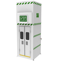 Shower cubicle with tank