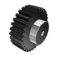 Straight-toothed gear / hub