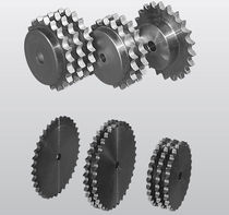 Straight-toothed sprocket wheel / double...