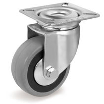 Swivel caster / base plate / with tread...