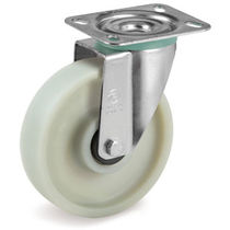 Swivel caster / base plate / solid / fiberglass