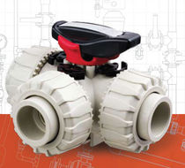 3-way ball valve DN 15 - 50, max. 10 bar | TKD PP-H series FIP - Formatura Iniezione Polimeri