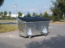 4 wheel metal waste disposal container max. 2 250 x 2 520 x 1 460 mm, max. 8 000 l | REL series Engels Manutention et Environnement