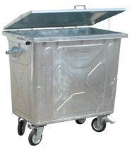 4 wheel metal waste disposal container  LABRUCHE
