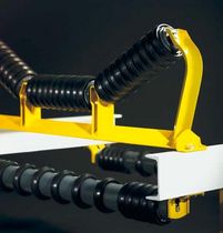 Slip-on conveyor roller / steel / shock...