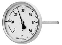 Dial thermometer / bimetallic / insertion