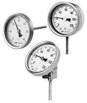 Dial thermometer / bimetallic / insertion / stainless steel