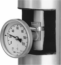 Dial thermometer / bimetallic / clamp-on