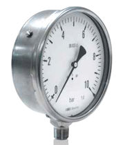 Pressure gauge / liquid-filled Bourdon tube / dial / process / stainless steel