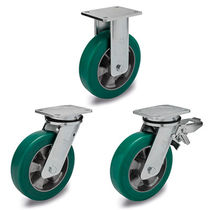 Wheel with solid tire / polyurethane-coated...