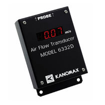 air flow transducer 0.1 - 50 m/s | 6332 / 6332D   Kanomax USA
