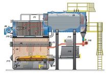 biomass fired boiler: chain grate stoker 3 450 - 60 000 lbs/h, 100 - 400 psi | Hybrid CG Hurst Boiler