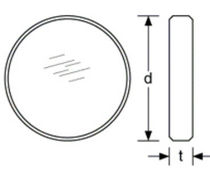 BK7 glass circular flat optical window  Esco Products