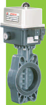 butterfly valve with electric actuator DN 40 - 200, max. 16 bar | FE/CE series FIP - Formatura Iniezione Polimeri