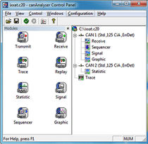 CAN network analysis software canAnalyser IXXAT Automation