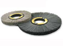 circular abrasive nylon brush for cleaning, polishing, deburring Nampower&trade; Brush Research Manufacturing