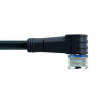 circular connector for sensor (female, right angle, snap-in) 3 - 4 contact, M8 - M12 | KAW series SOMMER-automatic