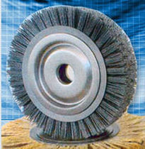 circular wire brush for cleaning, deburring  Applied Brushes