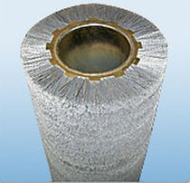 cylindrical spiral wire brush for cleaning, deburring  Applied Brushes