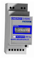 DIN-rail mounted single phase electric energy meter 32 - 140 A, 220 - 240 V | ENERGY1 KWh    ELCOTRONIC