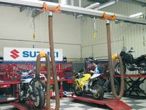 extraction system for vehicle exhaust gas max. 750 m&sup3;/h  MAROLOTEST