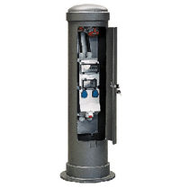 fixed outdoor electric distribution bollard 16 - 63 A, 230 - 400 V, IP44 | 83722  Mennekes