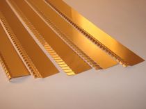 flat contact finger-stock EMI shielding gasket max. 405.9 x 23.4 x 2.3 mm Omega Shielding