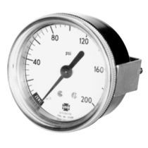 front mount miniature Bourdon tube pressure gauge max. 3 000 psi | 844, 845 series AMETEK U.S. GAUGE