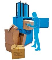 high capacity single chamber vertical baling press max. 250 kg, 8 bar | 306 series Mil-tek