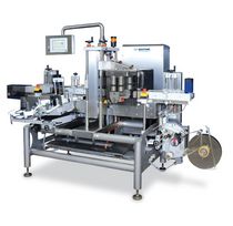 in-line automatic bottle labeler for front-back applications max. 120 p/min | MR425 Multivac