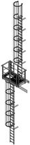 ladder with safety cage  Fibrolux