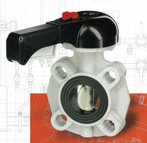 lever operated butterfly valve DN 40 - 300, max. 10 bar | FK PP-H series FIP - Formatura Iniezione Polimeri