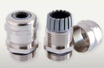 liquid tight nickel plated brass cable gland (straight through, threaded) M12 - M63, IP 68  Apple International