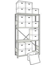 mini-racking unit for record storage 42" x 15" x 75", 650 lb | SRD8050 Rousseau Metal