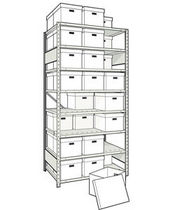 mini-racking unit for record storage 42" x 30" x 87", 600 lb | SRD8053 Rousseau Metal