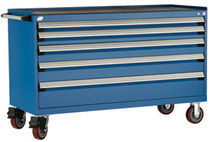 mobile 5 drawer cabinet 60" x 24" x 37&frac12;", 400 lb | R5XKE-3003 Rousseau Metal
