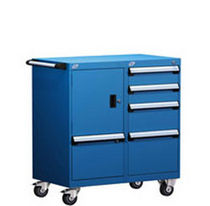 mobile 5 drawer cabinet 36" x 21" x 39&frac14;", 100 lb | L3BED-3401L3 Rousseau Metal