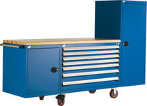 mobile 7 drawer cabinet 144''x 24''x 37&frac12;'', 400 lb | R5XRE-3001 Rousseau Metal