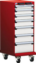mobile 7 drawer cabinet 18" x 27" x 45 &frac14;", 100 lb | L3BBG-4003L3 Rousseau Metal