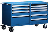 mobile 8 drawer cabinet 48" x 27" x 37&frac12;", 400 lb | R5DHG-3009 Rousseau Metal