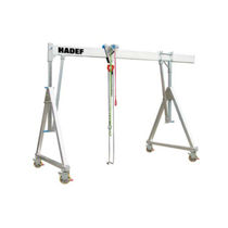 mobile aluminum workshop gantry crane 1 000 - 1 500 kg, max. 4 m HADEF