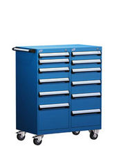 mobile multi-drawer cabinet 36" x 21" x 45 &frac14;", 100 lb | L3BED-4001L3 Rousseau Metal